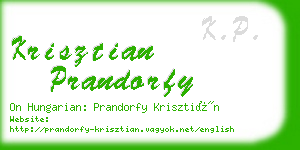 krisztian prandorfy business card